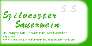 szilveszter sauerwein business card